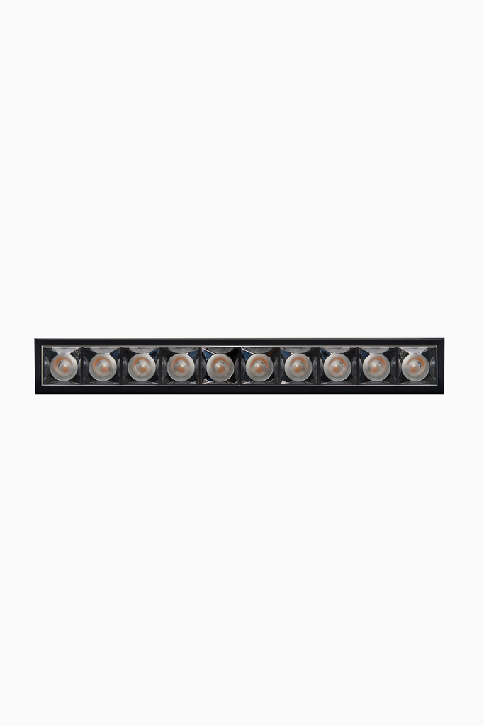 LINEAR ORNA 40W 3000K NEGRO REFLECTOR NEGRO 23º DALI/PUSH