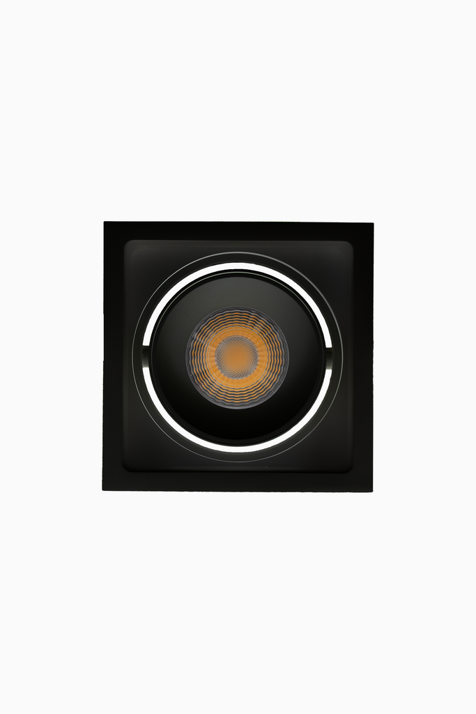 DOWNLIGHT DELIA CUADRADO 7W 3CCT 24º NEGRO 1-10V