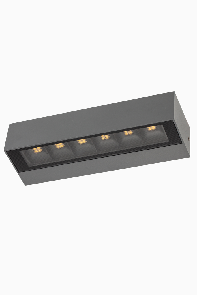 APLIQUE NALIA LUZ DIR-IND IP65 2X7W 3CCT ANTRACITA